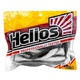 Виброхвост Helios Chubby 3,55"/9 см (5 шт) black & pearl. Фото 2