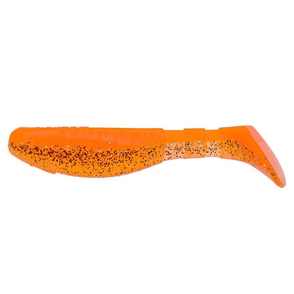 Виброхвост Helios Chubby 3,55"/9 см (5 шт) orange & sparkles