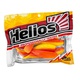Виброхвост Helios Chubby 3,55"/9 см (5 шт) orange & yellow. Фото 2