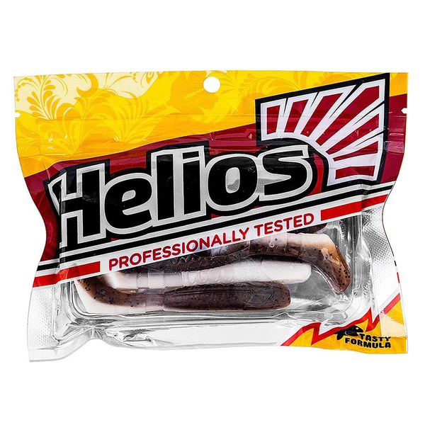 Виброхвост Helios Chubby 3,55"/9 см (5 шт) rusty & white