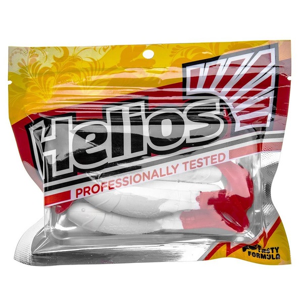 Виброхвост Helios Chubby 3,55"/9 см (5 шт) white rt