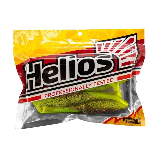 Виброхвост Helios Guru 5,0"/12,7 см (5 шт) golden lime