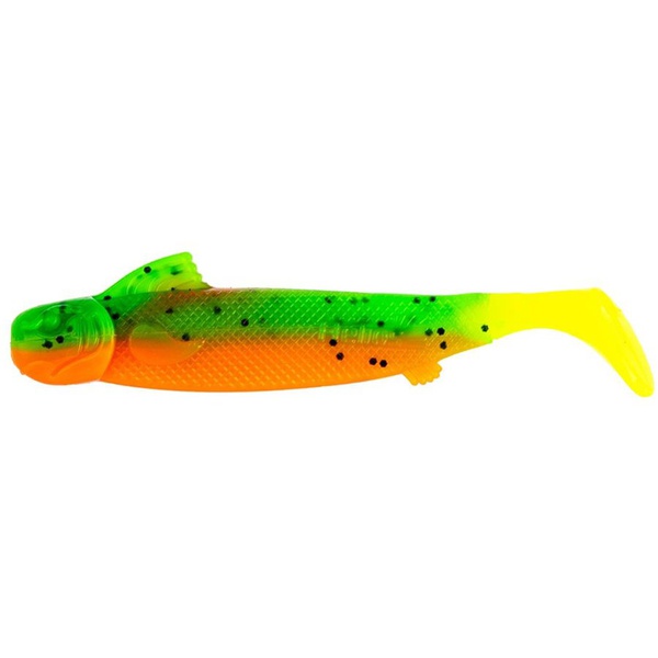 Виброхвост Helios Jap 3,15"/8 см (7 шт) pepper green & orange lt
