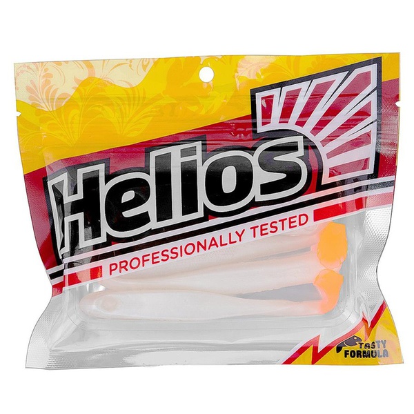 Виброхвост Helios Jumbo 4,95"/12.5 см (5 шт) pearl & orange