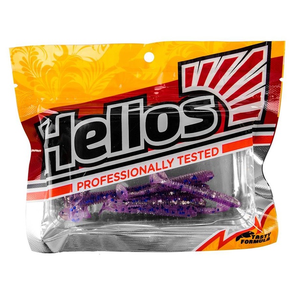 Виброхвост Helios Liny Catcher 2,35"/6 см (12 шт) silver sparkles & fio