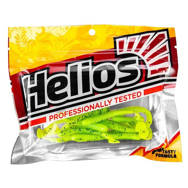 Виброхвост Helios Liny Catcher 2,35"/6 см (12 шт) pepper lime