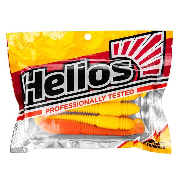 Виброхвост Helios Minoga 3,75"/9.5 см (5 шт) orange & yellow