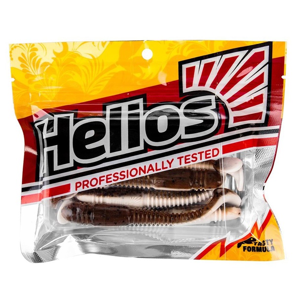 Виброхвост Helios Minoga 3,75"/9.5 см (5 шт) rusty & white