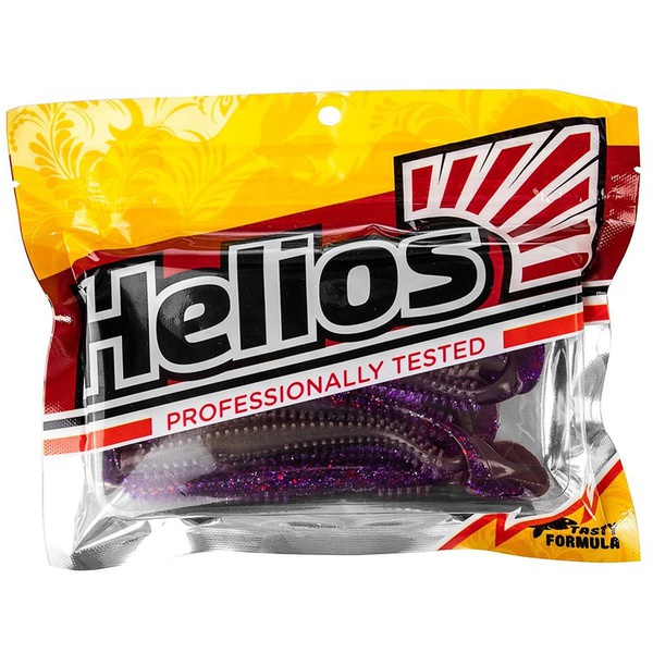 Виброхвост Helios Shaggy 3,35"/8,5 см (5 шт) fio & lime