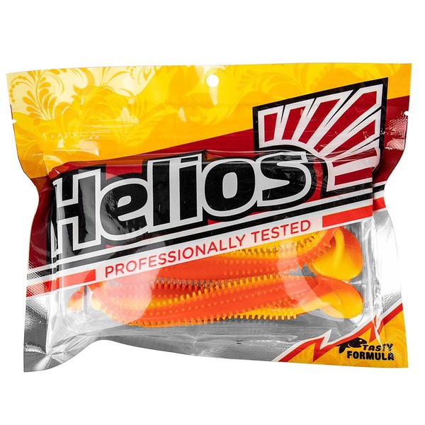Виброхвост Helios Shaggy 3,35"/8,5 см (5 шт) orange & yellow