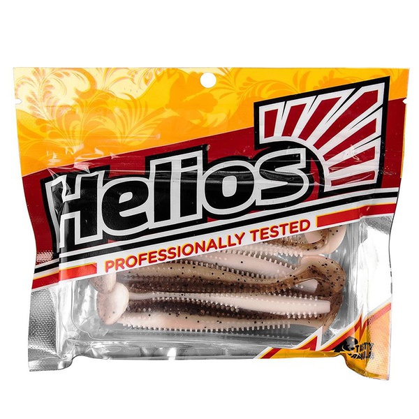 Виброхвост Helios Shaggy 3,35"/8,5 см (5 шт) rusty & white