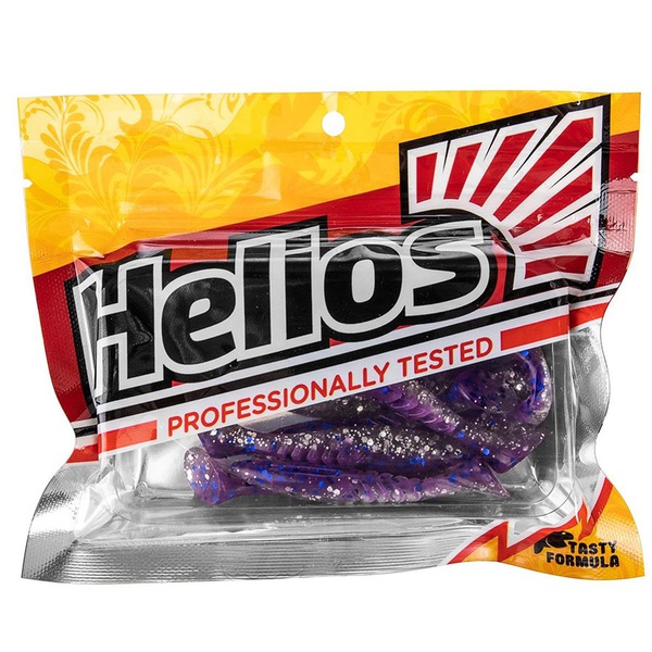 Виброхвост Helios Slash 2,64"/6,7 см (10 шт) silver sparkles & fio