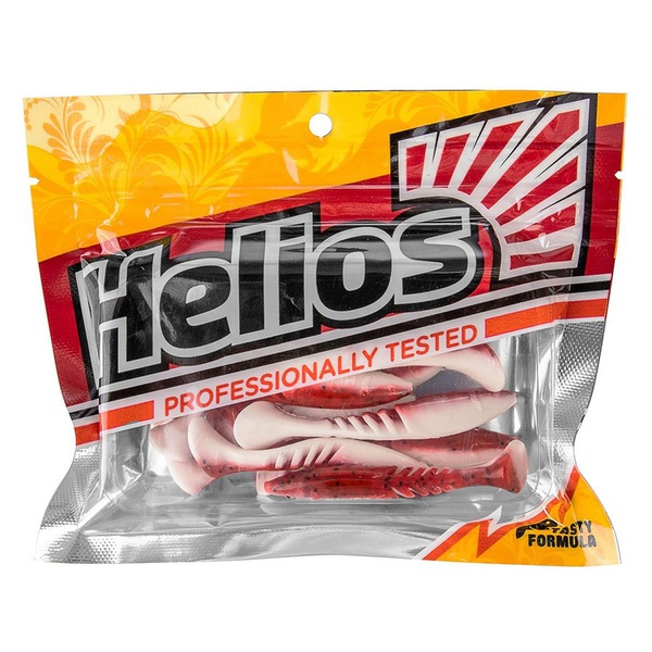 Виброхвост Helios Slash 2,64"/6,7 см (10 шт) red & white