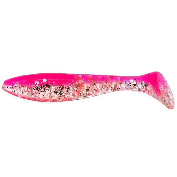 Виброхвост Helios Slash 2,64"/6,7 см (10 шт) silver sparkles & pink