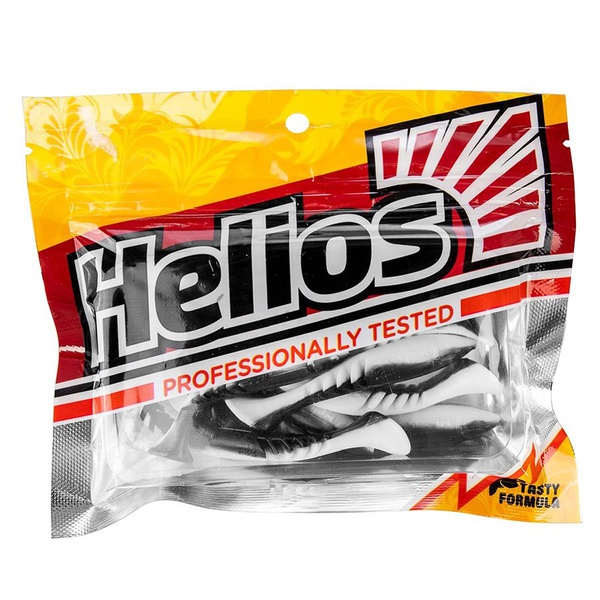 Виброхвост Helios Slash 2,64"/6,7 см (10 шт) black & white