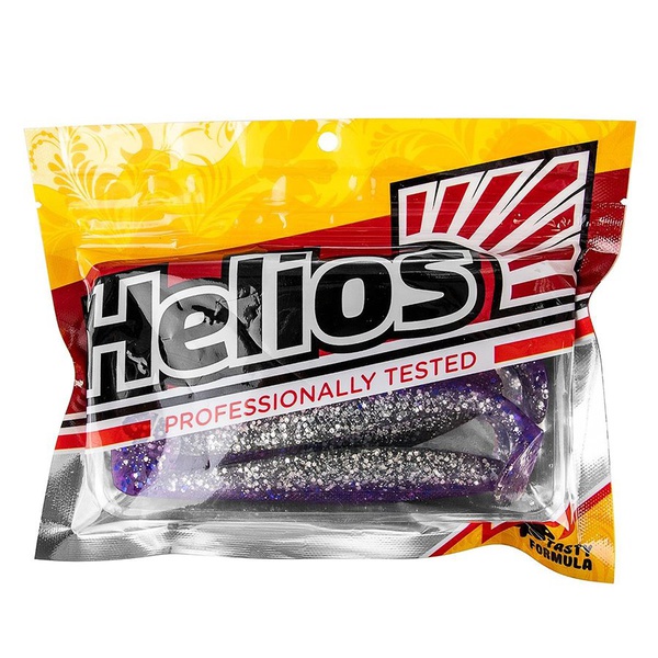 Виброхвост Helios Trofey 5.5"/14 см (4 шт) silver sparkles & fio