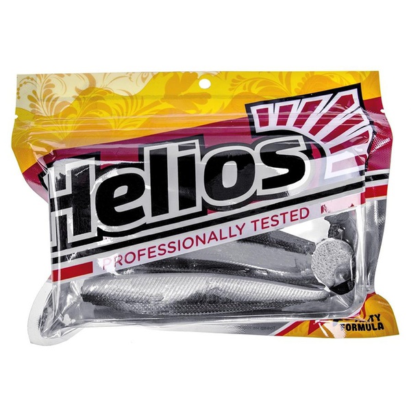 Виброхвост Helios Trofey 5.5"/14 см (4 шт) black & pearl