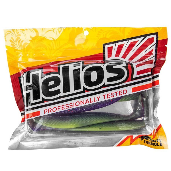 Виброхвост Helios Trofey 5.5"/14 см (4 шт) fio & lime