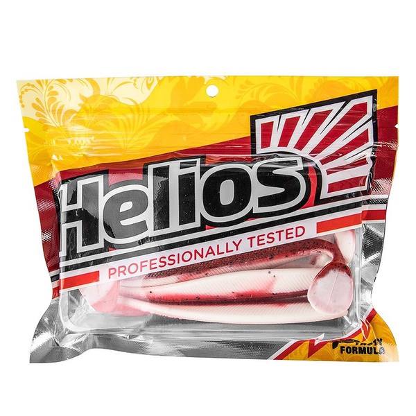 Виброхвост Helios Trofey 5.5"/14 см (4 шт) red & white