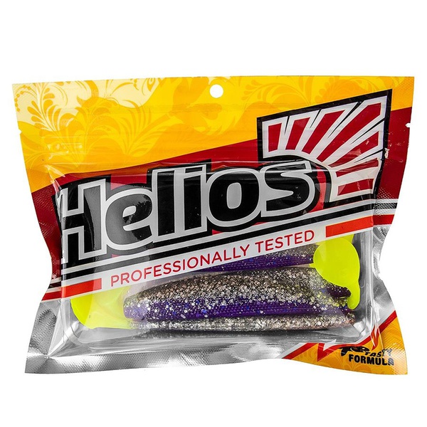 Виброхвост Helios Trofey 5.5"/14 см (4 шт) silver sparkles & fio lt