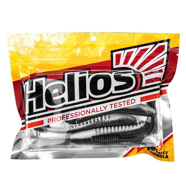 Виброхвост Helios Varuna 4,33"/11 см (7 шт) black & pearl