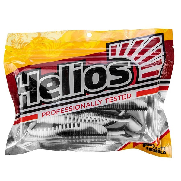 Виброхвост Helios Varuna 4,33"/11 см (7 шт) black & white