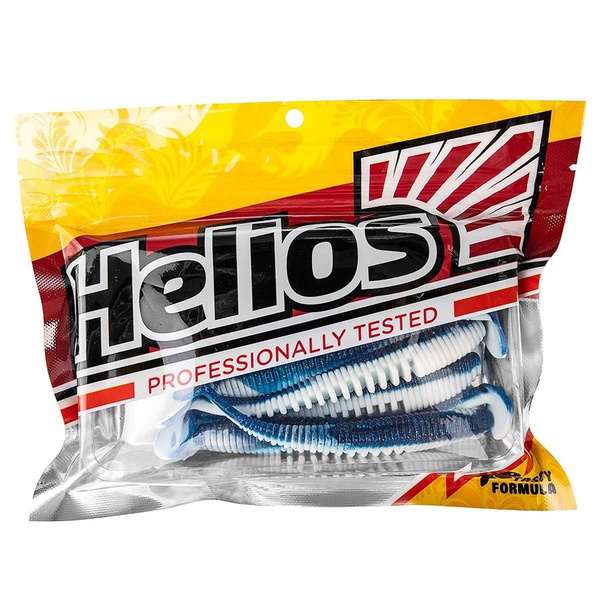 Виброхвост Helios Varuna 4,33"/11 см (7 шт) blue sparkles & white