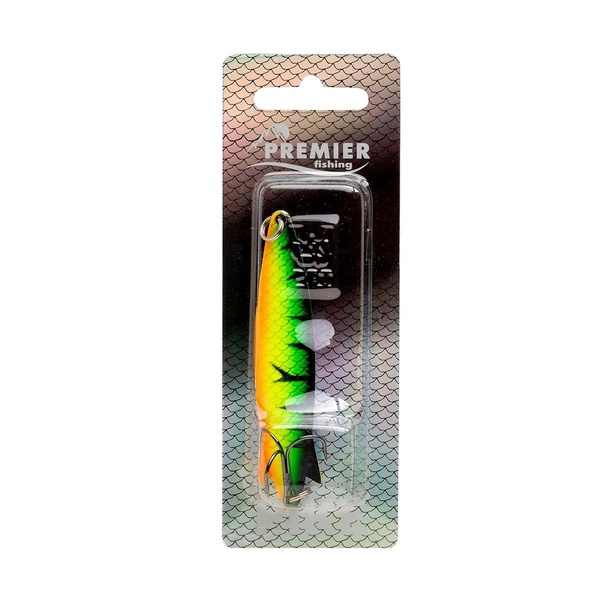 Блесна колеблющаяся Premier Pike желтый-зеленый-Тигр, 18 гр