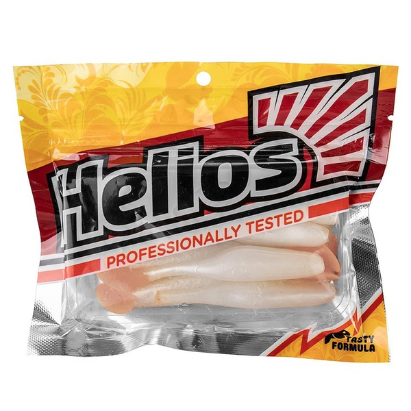 Виброхвост Helios Vigor 3,75"/9.5 см (7 шт) pearl & orange