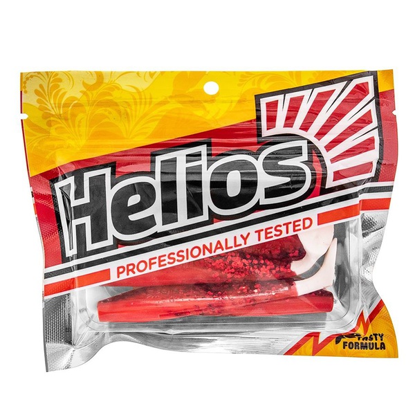 Виброхвост Helios Zander 4"/10,2 см (5 шт) red sparkles wt