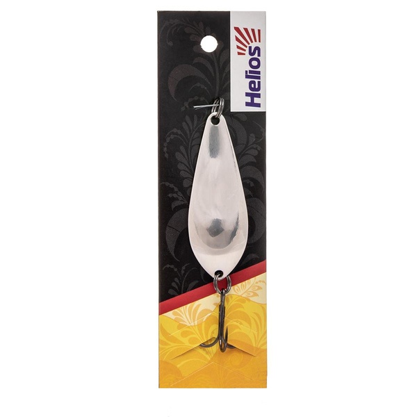 Блесна колеблющаяся Helios Атом М (станд.) серебро, 10 гр