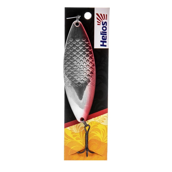 Блесна колеблющаяся Helios Перекат (чешуя) серый/красный, 35 гр
