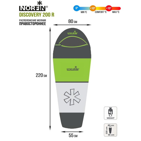 Спальный мешок Norfin Discovery 200