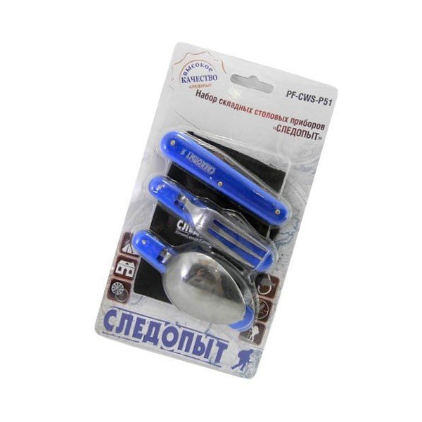 Набор столовых приборов Следопыт в чехле на блистере