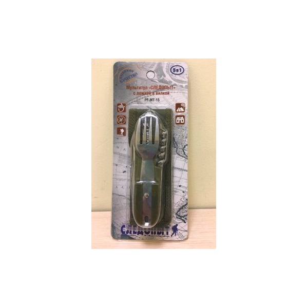Мультитул Следопыт 5 в 1 + ложка-вилка