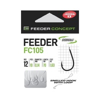 Крючки с поводком Feeder Concept Feeder FC105 70см, 0,20мм, разм.4 (10шт)