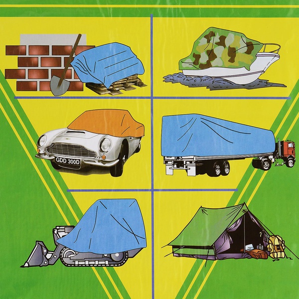 Тент Тарпаулин зелёный, 6x6 м