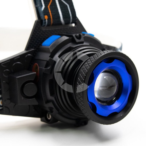 Фонарь налобный Следопыт Вольт (zoom, аккум. 220В+12В)