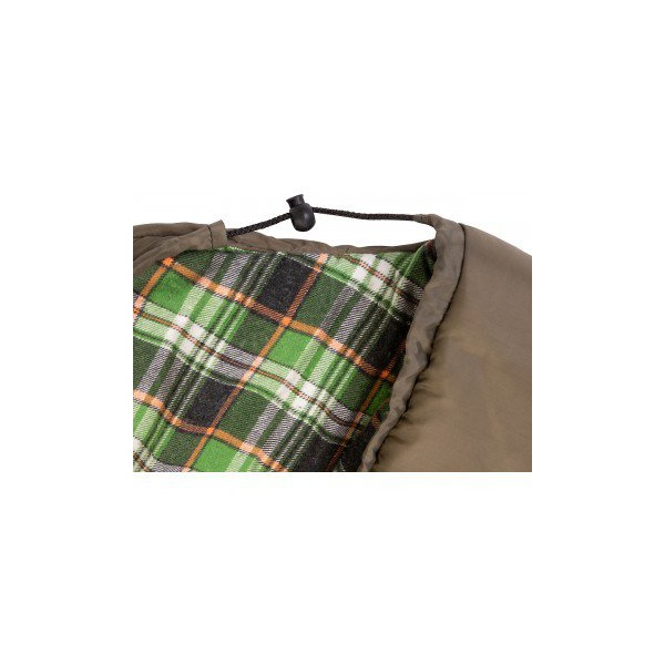 Спальный мешок Helios Beluha Wide (220x90 см) хаки/клетка, 400 гр/м²