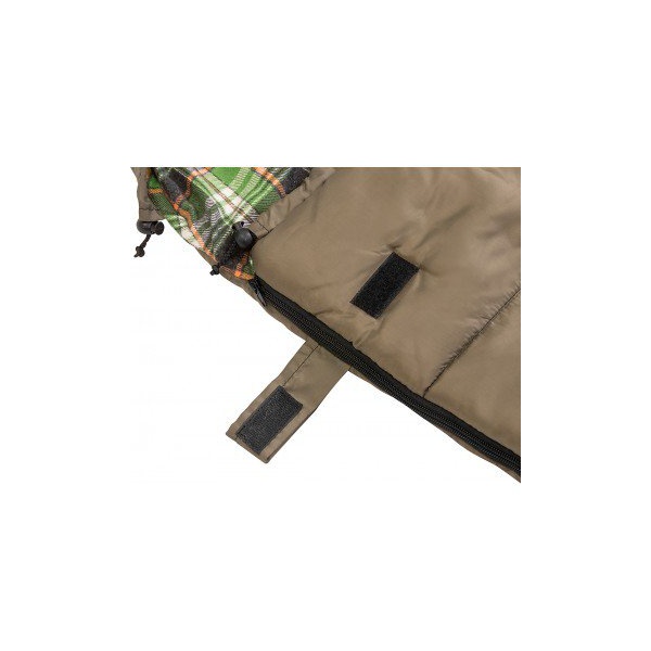 Спальный мешок Helios Beluha Wide (220x90 см) хаки/клетка, 400 гр/м²