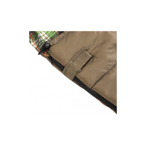 Спальный мешок Helios Beluha Wide (220x90 см) хаки/клетка, 400 гр/м²