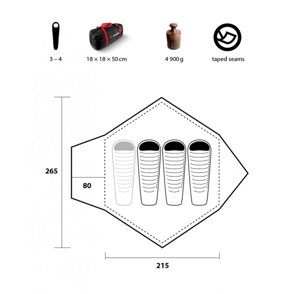 Палатка Trimm Adventure Base Camp-D 3+1 зеленый