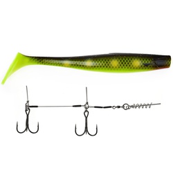 Виброхвост Lucky John 3D BBS Series Giant Kubira Swim Shad 10,3" (26 см) 1шт+Stinger XL PG21