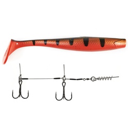 Виброхвост Lucky John 3D BBS Series Giant Kubira Swim Shad 10,3" (26 см) 1шт+Stinger XL PG22