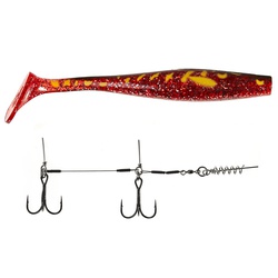 Виброхвост Lucky John 3D BBS Series Kubira Swim Shad 9" (22,8 см) 1шт+Stinger L PG25