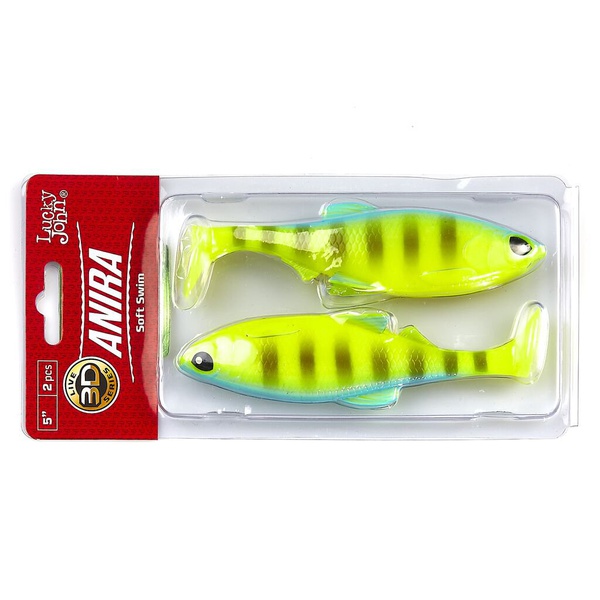 Виброхвост Lucky John 3D Series Anira Soft Swim 5" (12,7 см) A02, 2шт