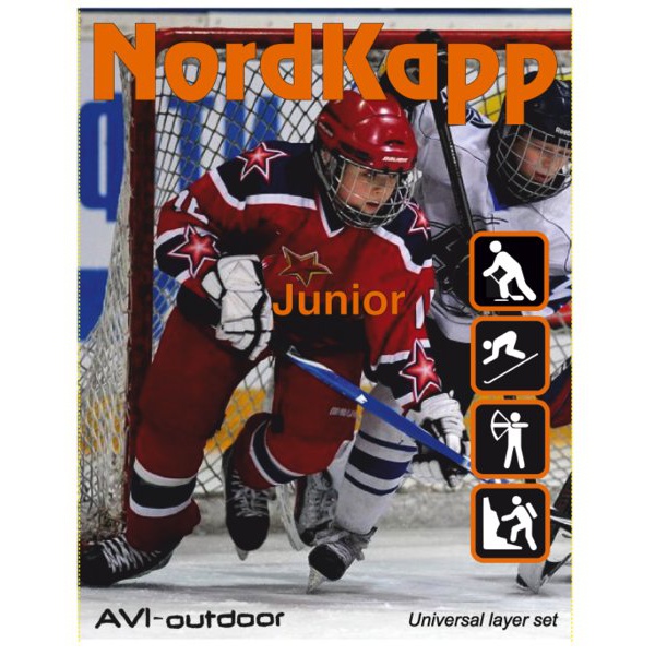 Термобелье детское NordKapp Junior Reimo чёрный/красный