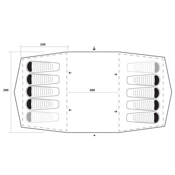 Палатка Trimm Family Galaxy II 8+2 песочный