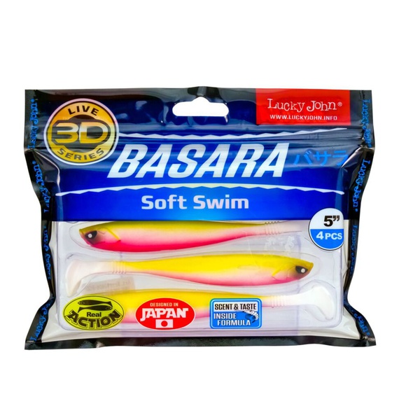 Виброхвост Lucky John 3D Series Basara Soft Swim 5" (12,7 см) 4шт PG04