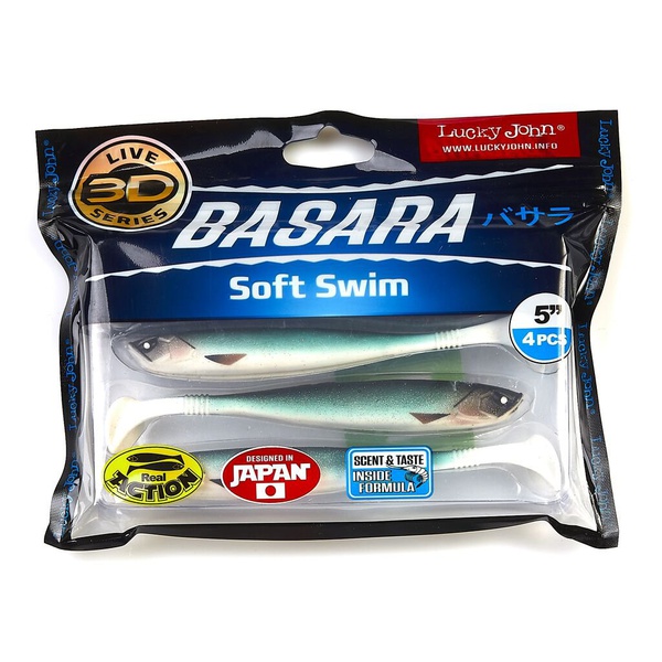 Виброхвост Lucky John 3D Series Basara Soft Swim 5" (12,7 см) 4шт PG07